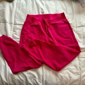 Mandala Scrubs High Waisted Joggers - shocking pink M-P